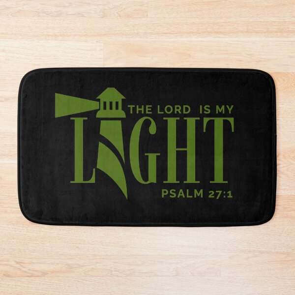Item preview, The Lord Is My Light -Psalm 27:1 - Christian Faith - Green Design designed and sold by MoriaStore.