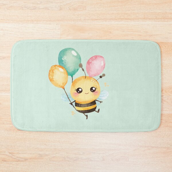 Item preview, Little bee with pastel balloons designed and sold by MlleLAbeille.