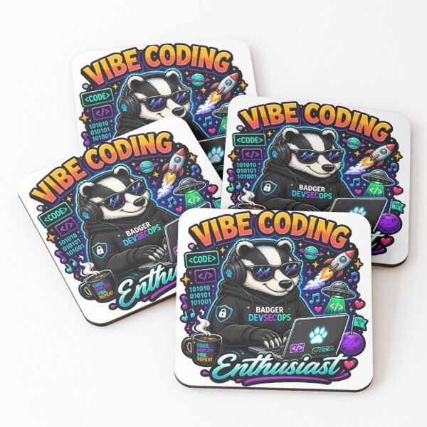 Artikelvorschau, Vibe Coding Enthusiast Badger DevSecOps Sticker entworfen und verkauft von NuniDesigns.