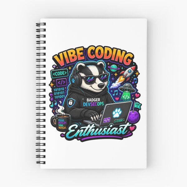 Item preview, Vibe Coding Enthusiast Badger DevSecOps Sticker designed and sold by NuniDesigns.