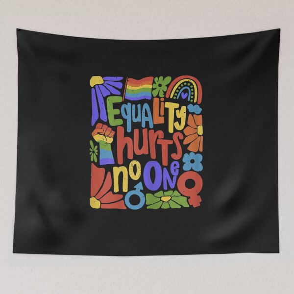 Item preview, Gay Pride Equality Hurts No One Rainbow LGBTQ Retro Groovy designed and sold by FrankIsabel.