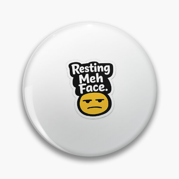 Item preview, Resting Meh Face Sticker designed and sold by varshitha2024.