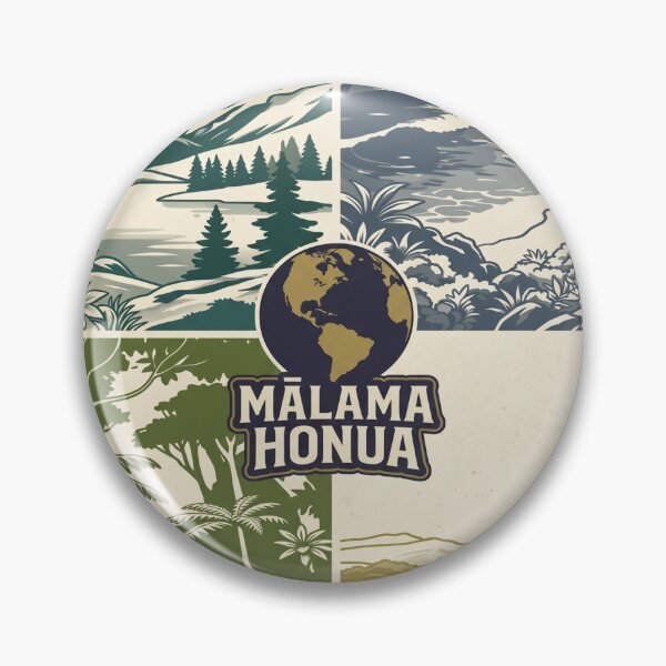 Item preview, Mālama Honua Care for the Earth — Hawaii Conservation Minimal Art Print Poster designed and sold by MālamaThreads.