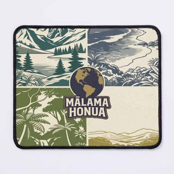 Item preview, Mālama Honua Care for the Earth — Hawaii Conservation Minimal Art Print Poster designed and sold by MālamaThreads.