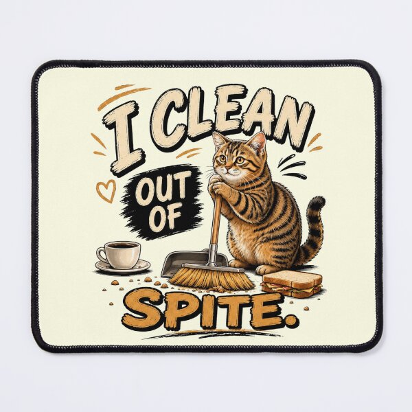 Item preview, Spite Cleaning Cat Sarcastic Housework Gift designed and sold by Gentlestate.