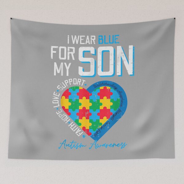 Item preview, Autism I Wear Blue for My Son Awareness Dad Mom Men Women designed and sold by KathieFaugh.