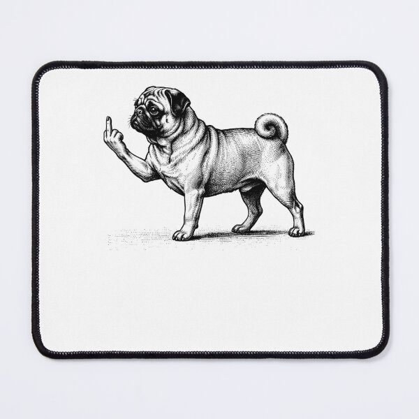 Item preview, Funny Pug Dog Midle Finger designed and sold by studio-ssaam.