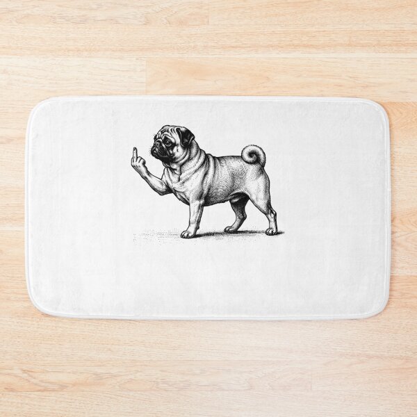 Item preview, Funny Pug Dog Midle Finger designed and sold by studio-ssaam.