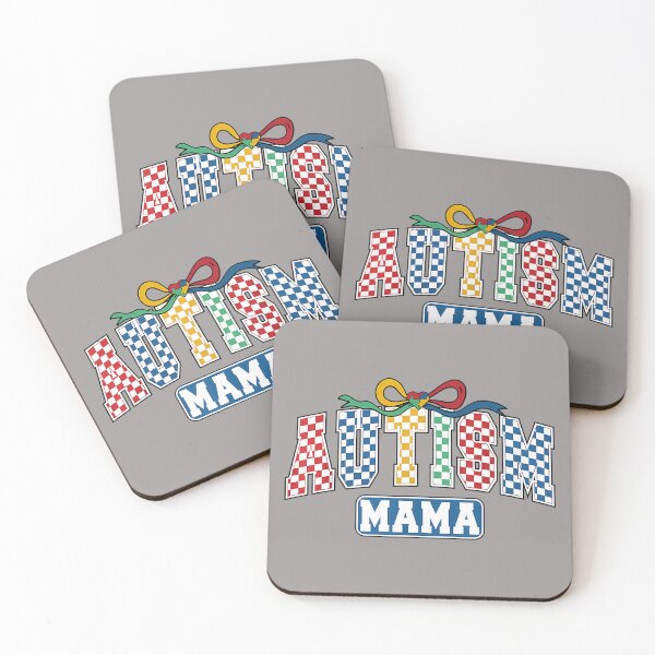 Item preview, Autism Mama Coquette Bow Checkered Print Autism Awareness designed and sold by KathieFaugh.