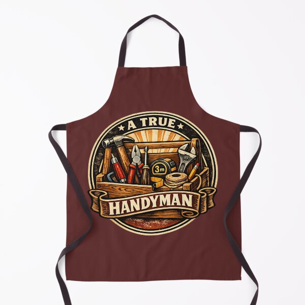 Item preview, A True Handyman – Minimal Retro Toolbox Badge designed and sold by FilBlue.