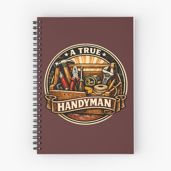 Item preview, A True Handyman – Minimal Retro Toolbox Badge designed and sold by FilBlue.