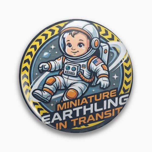 Item preview, Miniature Earthling in Transit Cute Baby Astronaut Space Art designed and sold by KabronX.