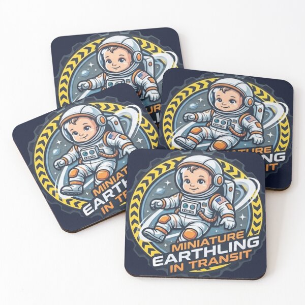 Item preview, Miniature Earthling in Transit Cute Baby Astronaut Space Art designed and sold by KabronX.