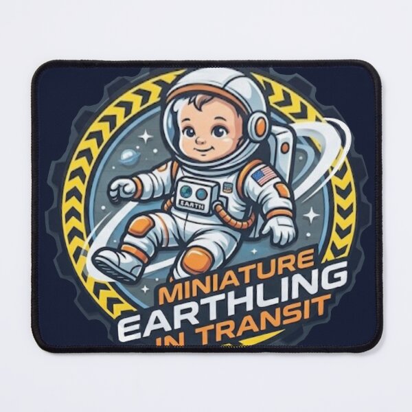 Item preview, Miniature Earthling in Transit Cute Baby Astronaut Space Art designed and sold by KabronX.