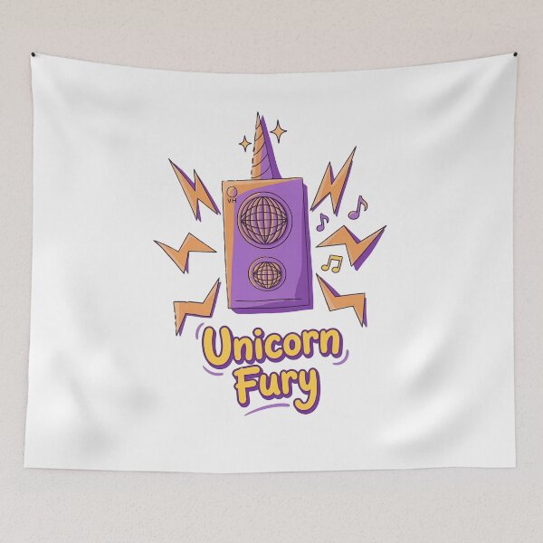 Item preview, Unicorn Fury Speaker Lightning Retro Vibe  designed and sold by TokyoAyashi.