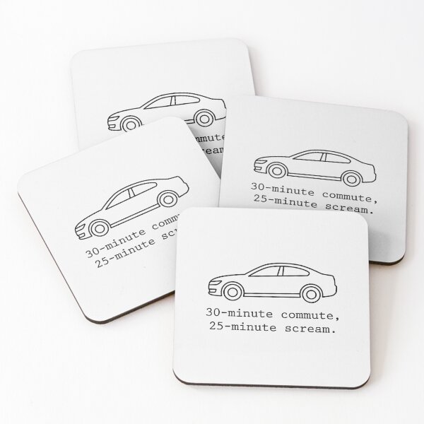 Item preview, 30 Minute Commute Minimalist Car Lineart designed and sold by SplashTastic.