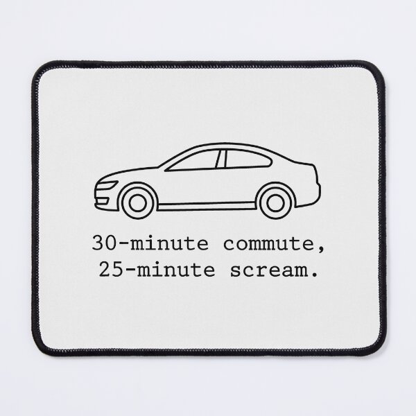 Item preview, 30 Minute Commute Minimalist Car Lineart designed and sold by SplashTastic.