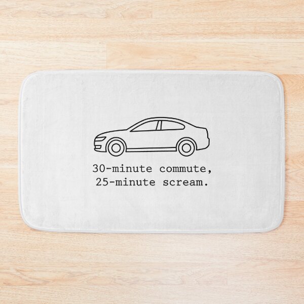 Item preview, 30 Minute Commute Minimalist Car Lineart designed and sold by SplashTastic.