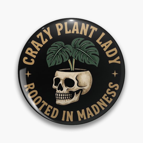 Item preview, Crazy Plant Lady Funny Monstera Skull Planter designed and sold by Eh Plus Designs.