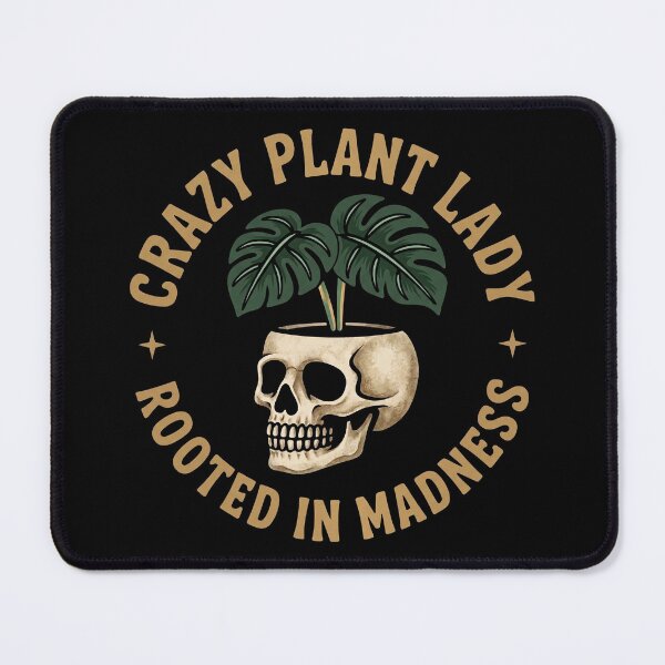 Item preview, Crazy Plant Lady Funny Monstera Skull Planter designed and sold by Eh Plus Designs.