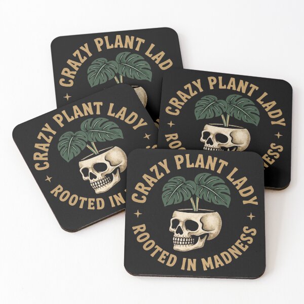 Item preview, Crazy Plant Lady Funny Monstera Skull Planter designed and sold by Eh Plus Designs.