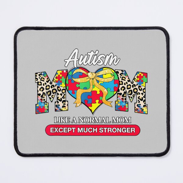 Item preview, Autism Mom Heart Leopard Mama Dad Family Autism Awareness designed and sold by KathieFaugh.