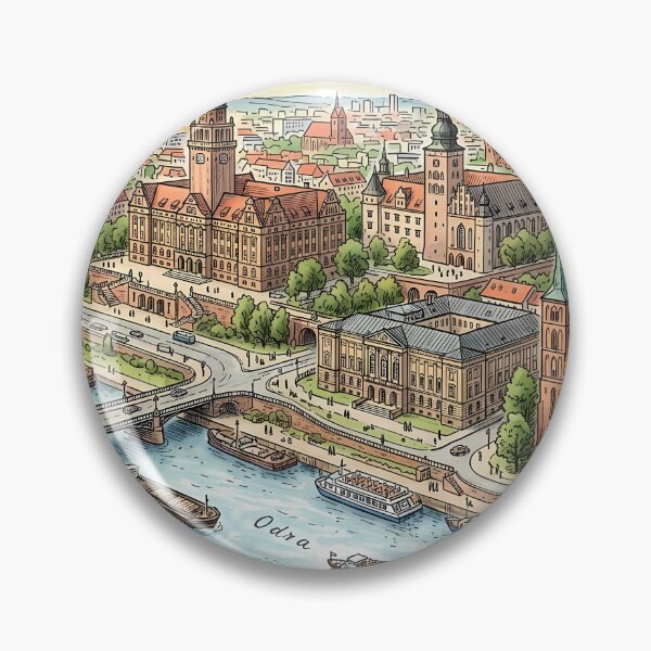 Artikelvorschau, Stettin, Polen – Illustriertes Reiseplakat entworfen und verkauft von Ar0undTheW0rld.