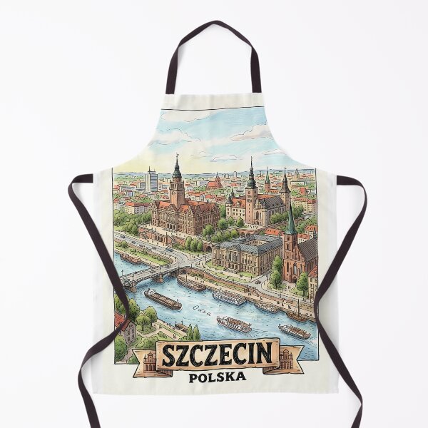 Item preview, Szczecin Poland Illustrated Travel Poster designed and sold by Ar0undTheW0rld.