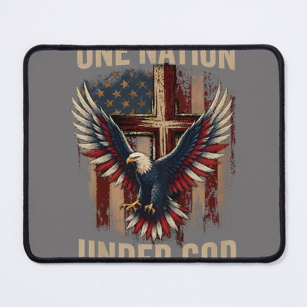Item preview, One Nation Under God Flag Patriotic Christian 4th of July designed and sold by KristineLi.