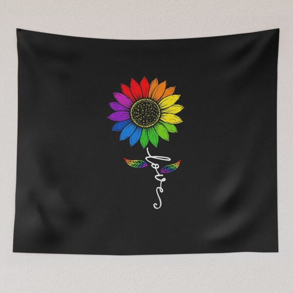 Item preview, Gay Pride Love Sunflower Rainbow Flag LGBTQ Ally LGBT Womens designed and sold by FrankIsabel.