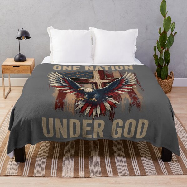 Item preview, One Nation Under God Flag Patriotic Christian 4th of July designed and sold by KristineLi.