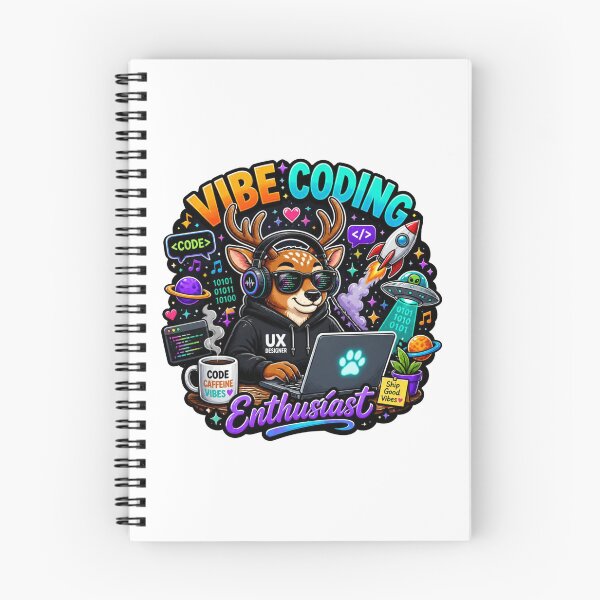 Item preview, Vibe Coding Enthusiast Deer UX Designer Sticker designed and sold by NuniDesigns.