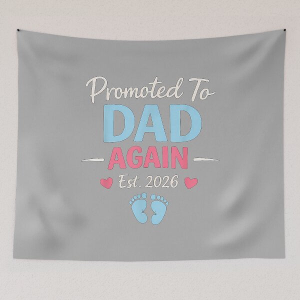Item preview, Funny Promoted to Dad Again 2026 New Baby Announcement Dad designed and sold by ArleneRowe.