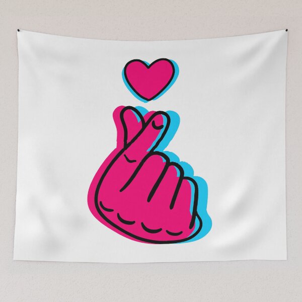 Item preview, Korean Finger Heart – K-Pop Love designed and sold by EichStore.
