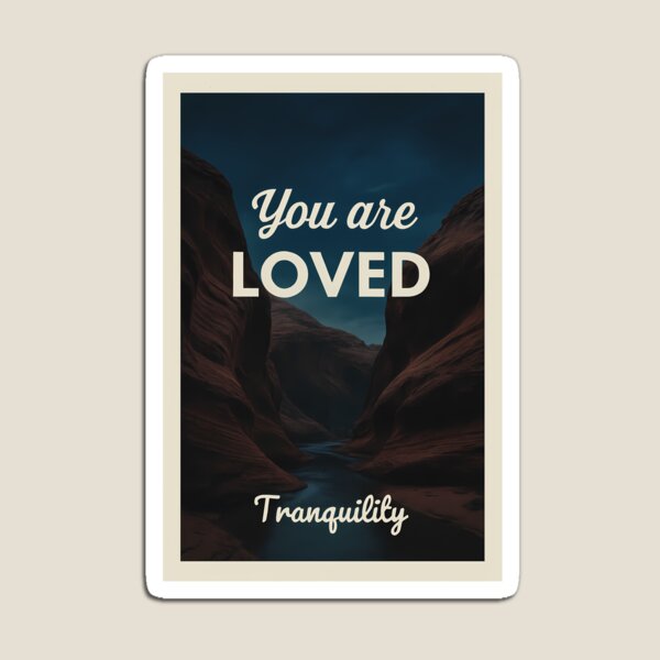 Item preview, Modern Minimal Typography Poster | You Are Loved Quote Wall Art | Positive Affirmation & Self-Love Design | Calm Scandinavian Aesthetic Decor for Bedroom & Living Space designed and sold by PaintedPixels01.