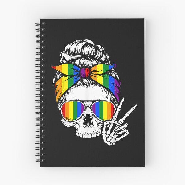Item preview, Gay Pride Messy Bun Skull Rainbow Flag LGBTQ Ally LGBT Women designed and sold by FrankIsabel.