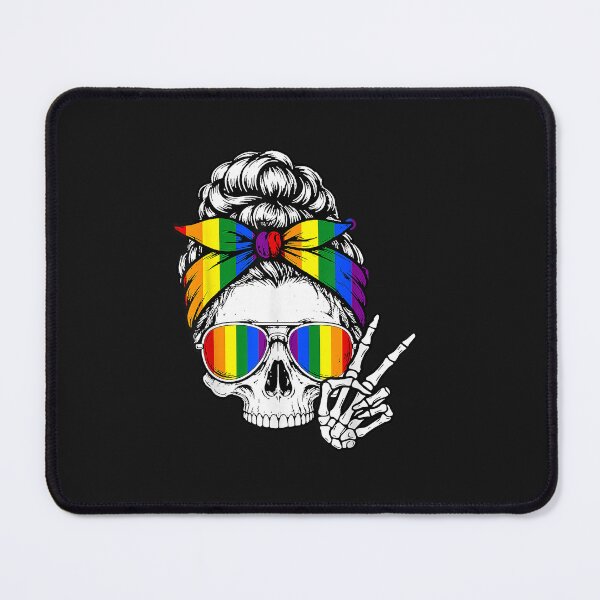Item preview, Gay Pride Messy Bun Skull Rainbow Flag LGBTQ Ally LGBT Women designed and sold by FrankIsabel.