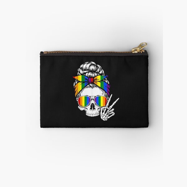 Item preview, Gay Pride Messy Bun Skull Rainbow Flag LGBTQ Ally LGBT Women designed and sold by FrankIsabel.