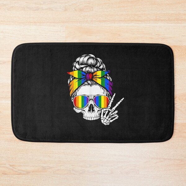 Item preview, Gay Pride Messy Bun Skull Rainbow Flag LGBTQ Ally LGBT Women designed and sold by FrankIsabel.