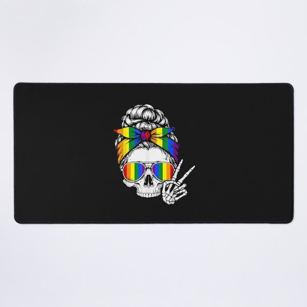 Item preview, Gay Pride Messy Bun Skull Rainbow Flag LGBTQ Ally LGBT Women designed and sold by FrankIsabel.