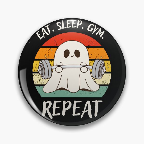 Item preview, Eat. Sleep. Gym. Repeat Ghost Design designed and sold by OldSkullDesigns.
