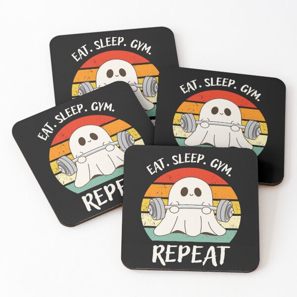 Item preview, Eat. Sleep. Gym. Repeat Ghost Design designed and sold by OldSkullDesigns.
