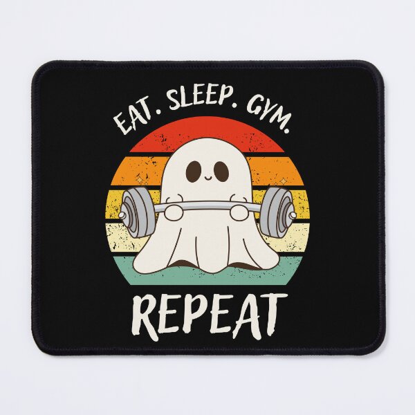 Item preview, Eat. Sleep. Gym. Repeat Ghost Design designed and sold by OldSkullDesigns.