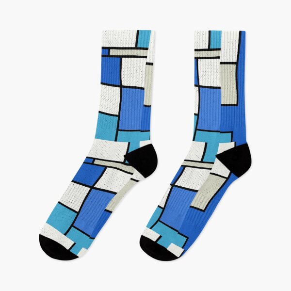 Item preview, Retro Bauhaus Blue, Aqua, And White Abstract Designs designed and sold by DEC02.