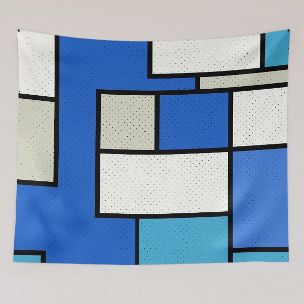 Item preview, Retro Bauhaus Blue, Aqua, And White Abstract Designs designed and sold by DEC02.