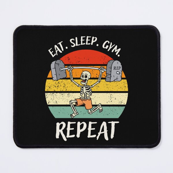 Item preview, Eat. Sleep. Gym. Repeat Skeleton Design designed and sold by OldSkullDesigns.