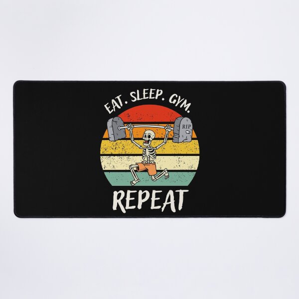 Item preview, Eat. Sleep. Gym. Repeat Skeleton Design designed and sold by OldSkullDesigns.