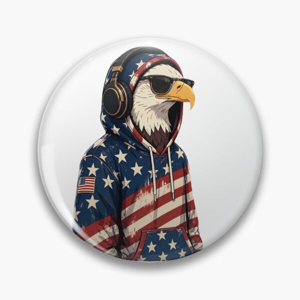 Item preview, American Eagle Flag Hoodie designed and sold by Bluebird Crafted Tee.