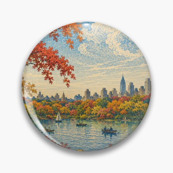 Item preview, Autumn Reflections in Central Park designed and sold by UkiyoCities.