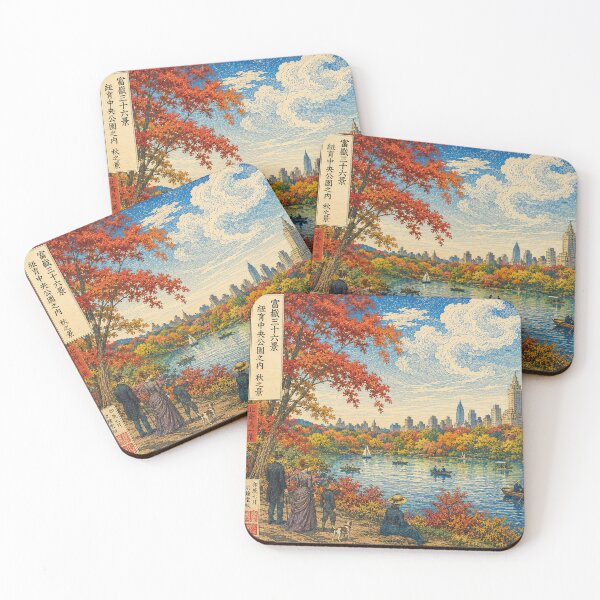 Item preview, Autumn Reflections in Central Park designed and sold by UkiyoCities.